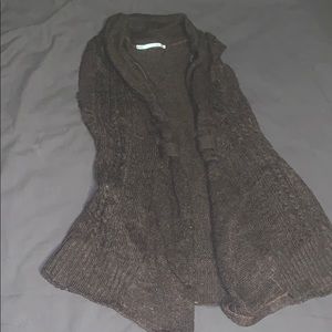 Brown sweater vest